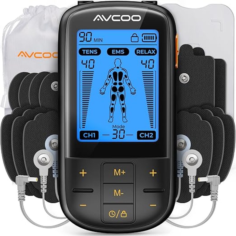 AVCOO TENS unit with electrode pads
